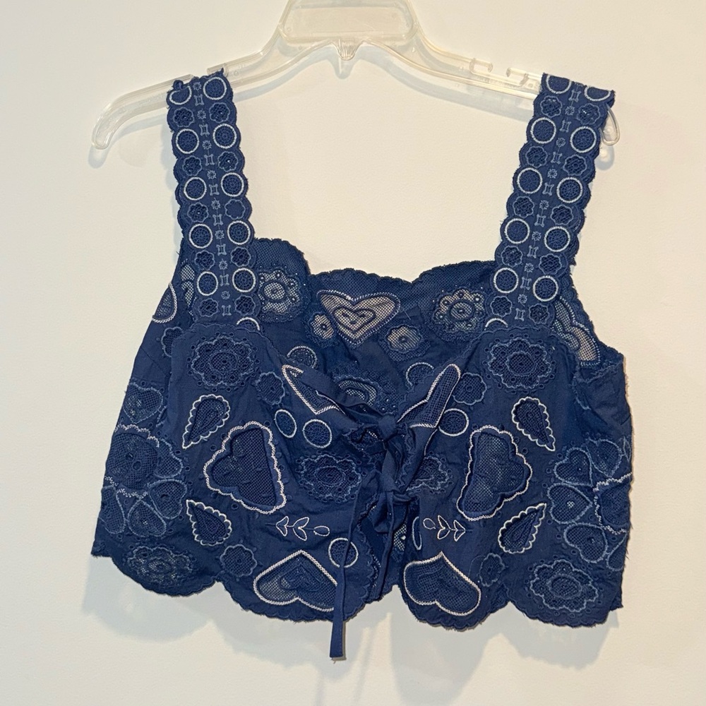 Sea New York Jeanetta Eyelet Cropped Tank Top - Picture 4 of 9